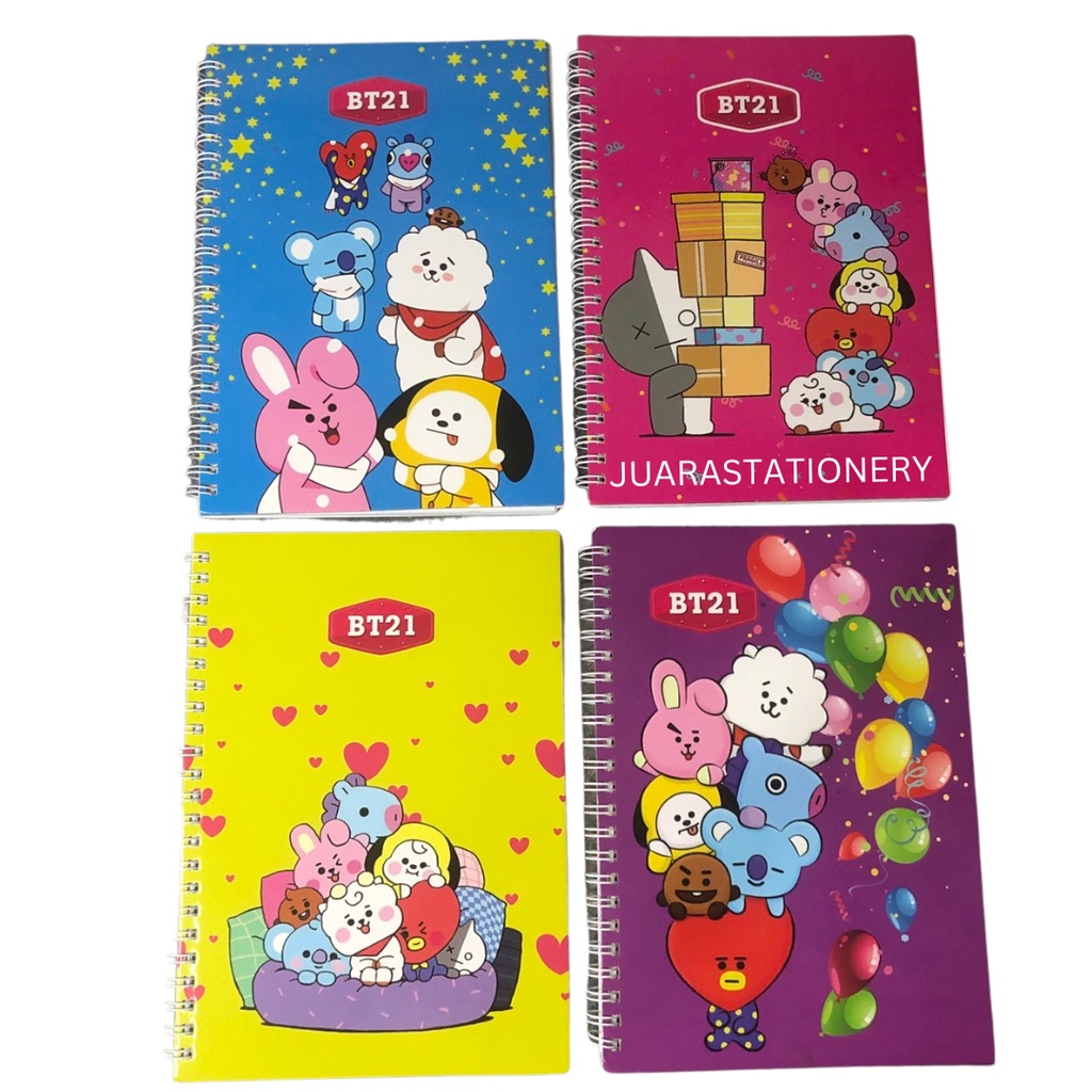 

682- Notebook A5 BT21 BTS 25100 / Notes A5 BTS BT21 / Buku Tulis / Note / Buku