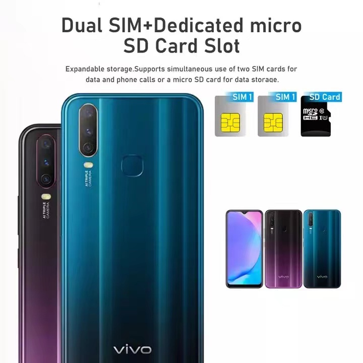 VIVO Y17 RAM 8/256GB Baterai 5000mAh Layar 6.35 inci Baru Garansi 1 Tahun