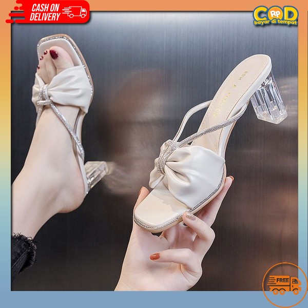 Hygheals Model Terbaru Cocok Untuk Kondangan Sendal Hak Tinggi Bresmaid Kekinian Sandal Teplekk Mura
