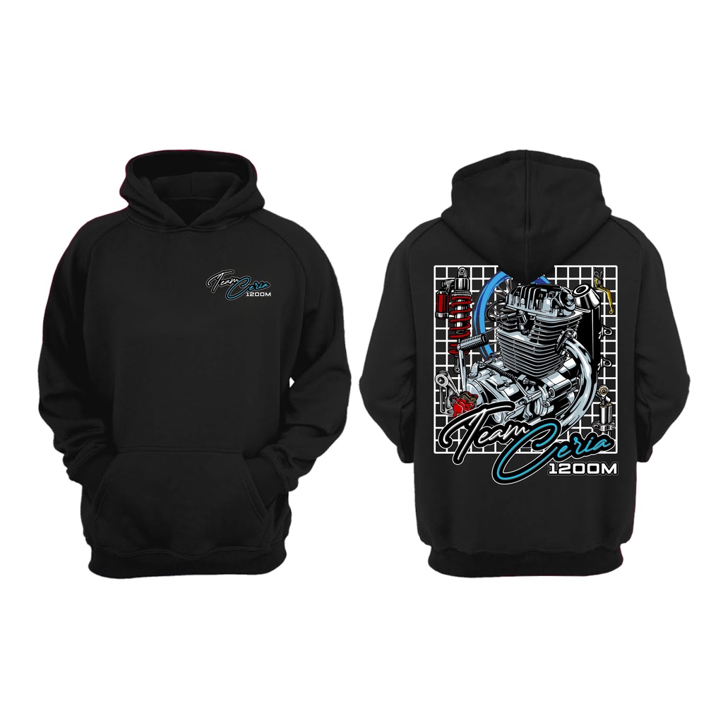 JAKET HOODIE HEREX TEAM CERIA 1200M BIG SIZE JUMBO