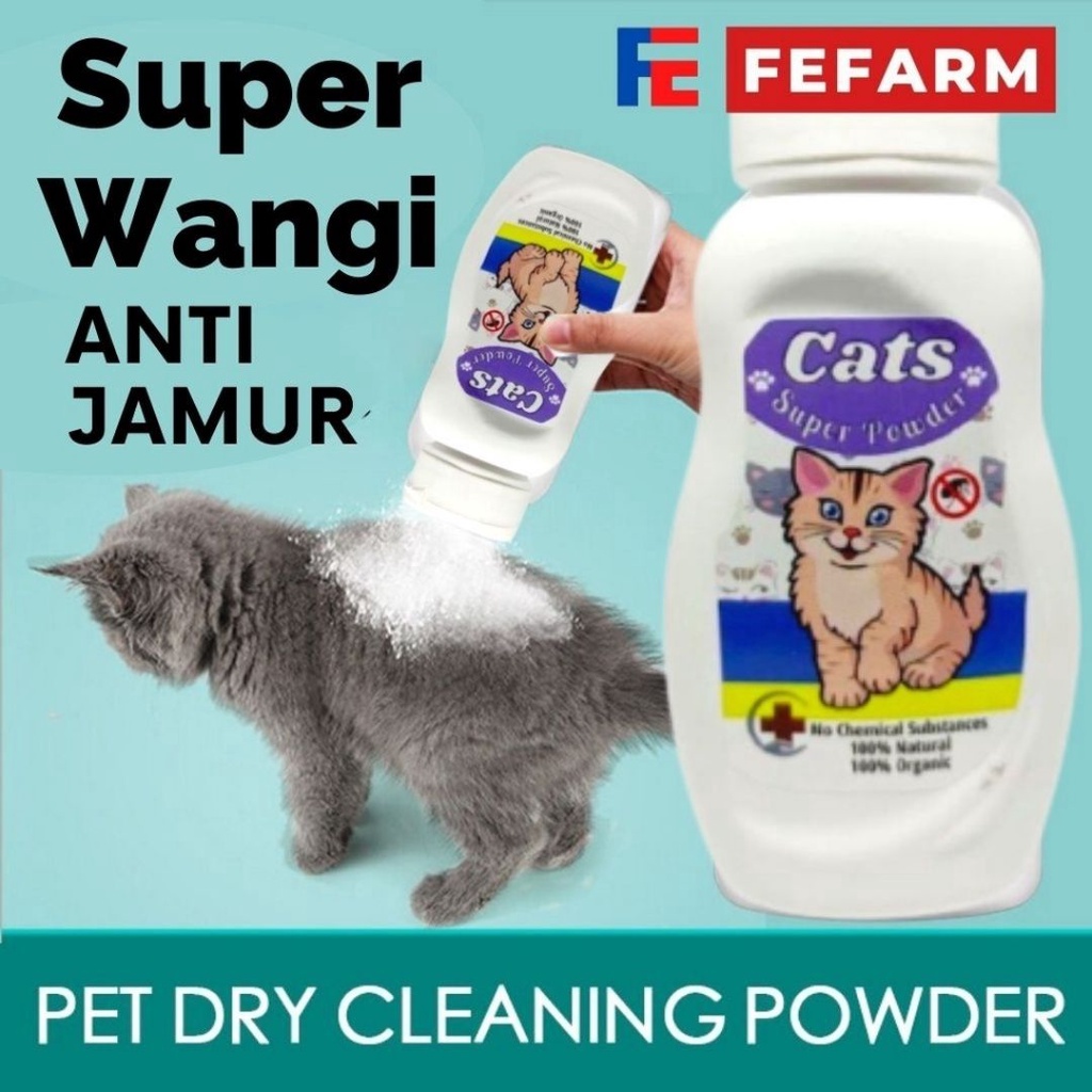 Bedak Kucing dengan Aroma Wangi yang Tahan Lama Dan Anti Jamur Cats FEFARM