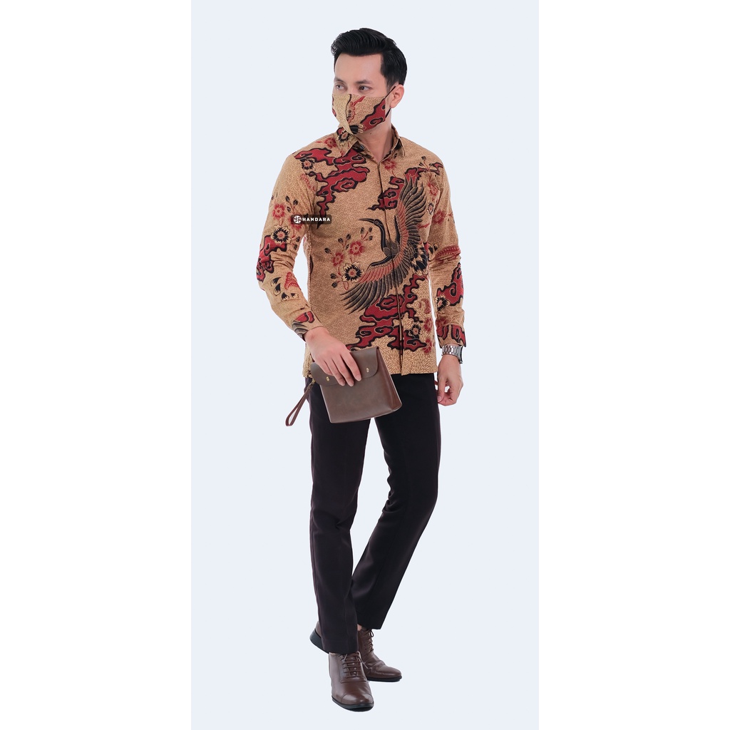 Handara Batik Pria Lengan Panjang Slim Fit Premium Soang Raja HB-349