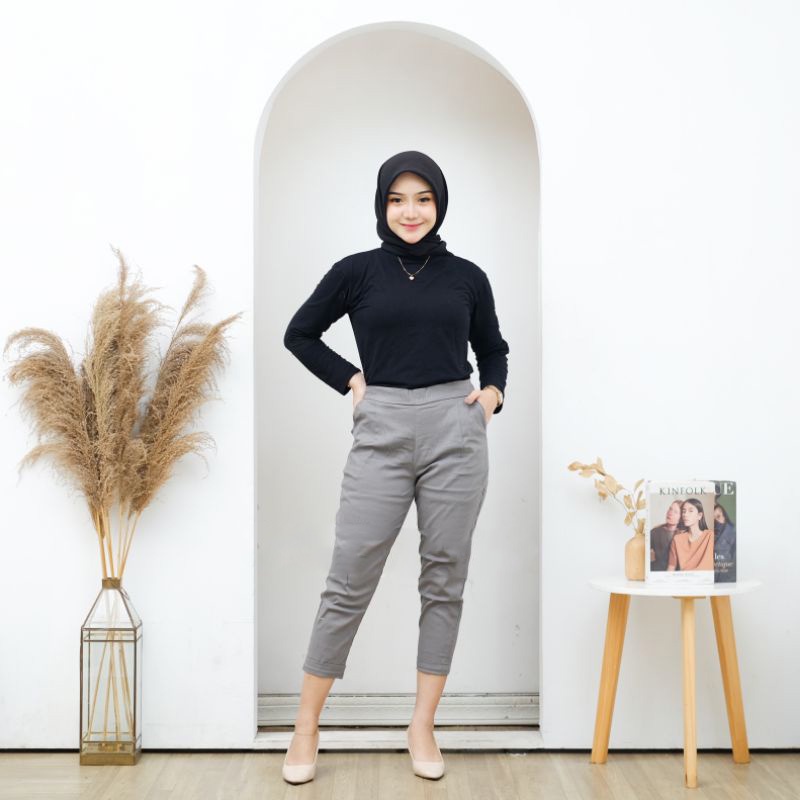 CELANA WANITA 7/9 GIO PANTS KATUN TWILL STRECH PREMIUM