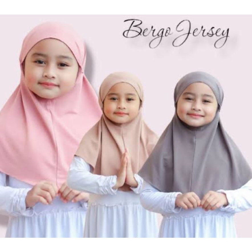 RARA HIJAB ANAK BERGO TALI INSTAN 1- 5 tahun JERSEY PREMIUM (KJI)