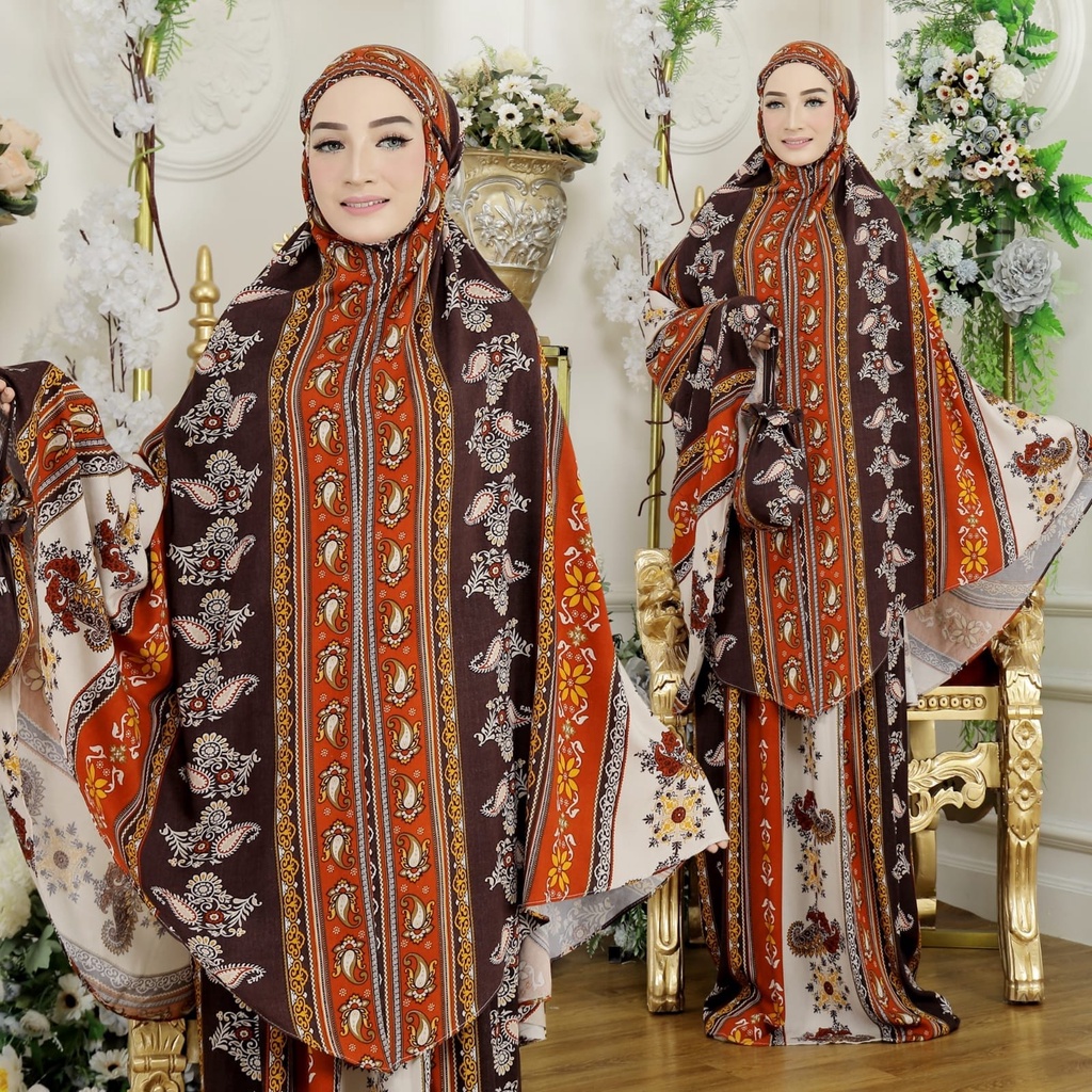 Mukena Wanita Dewasa Bahan Katun Rayon Kekinian Mukena Tralala + Tas HOPYLOVY