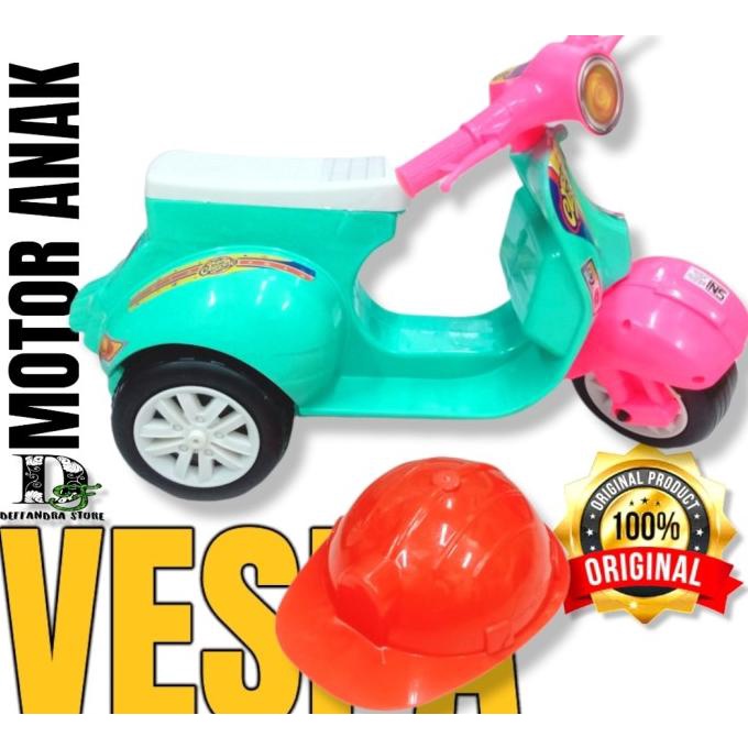Mainan anak Motor Pespa FREE helm