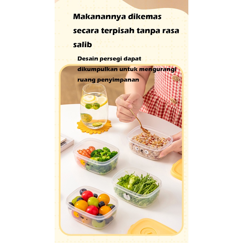 Mi.more Kotak Penyimpanan Makanan Cute / Fresh Keeping Box / Kotak penyimpanan Plastik / Rice Packing Box