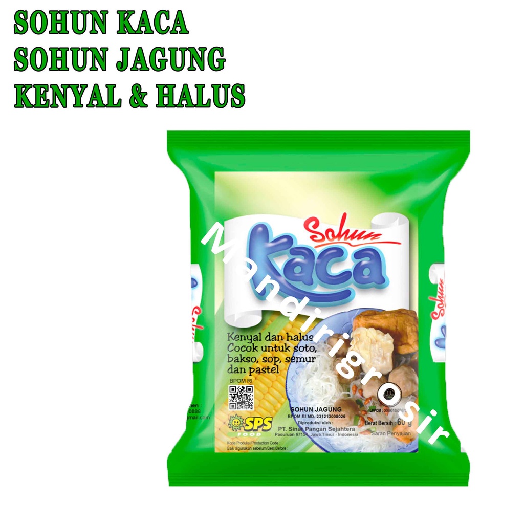 Sohun Jagung* Sohun Kaca* Sohun Kenyal &amp; Halus* 60g