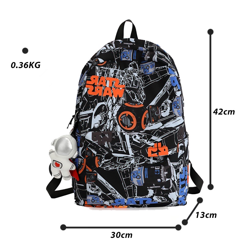 Highland Tas Ransel Pria Wanita Model Astronout Star Wars Kekinian Waterproof Sekolah Kerja Kuliah Fashionable Korean Style TR610