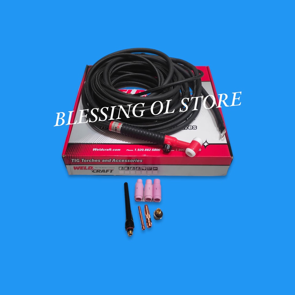 TIG TORCH WELDCRAFT 17V-25-2 - WELDCRAFT TIG TORCH WP 17V-25-2