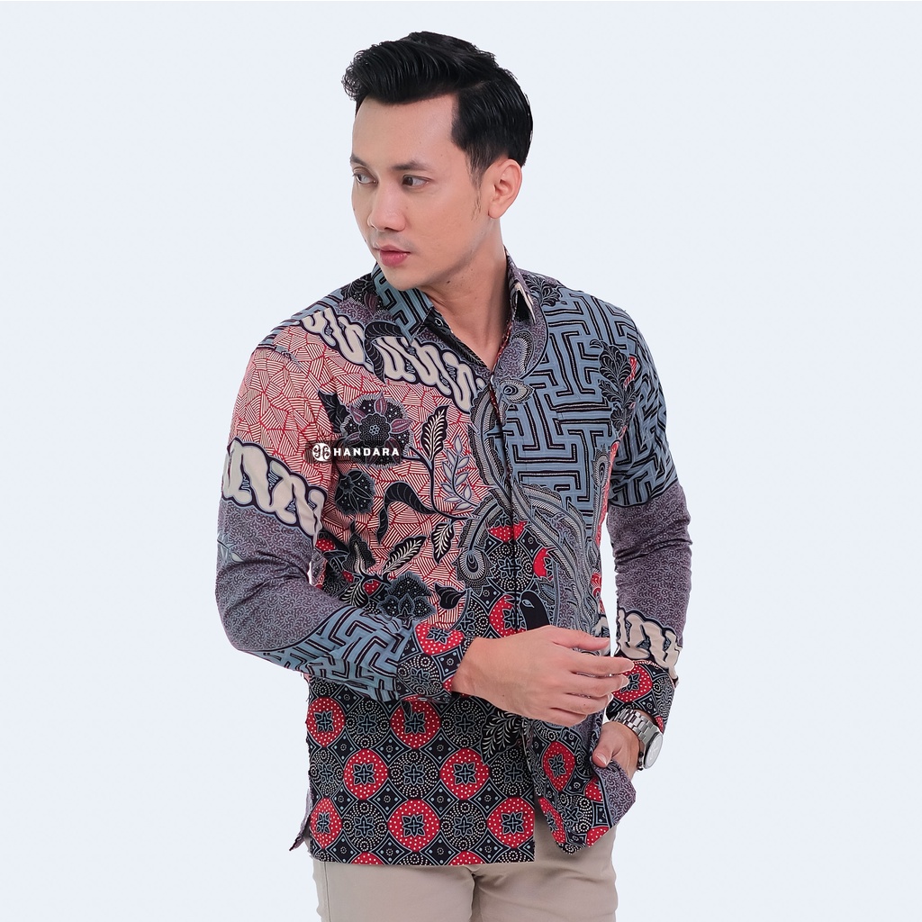 Handara Batik Pria Lengan Panjang Slim Fit Premium Rakai Sanjaya HB-313