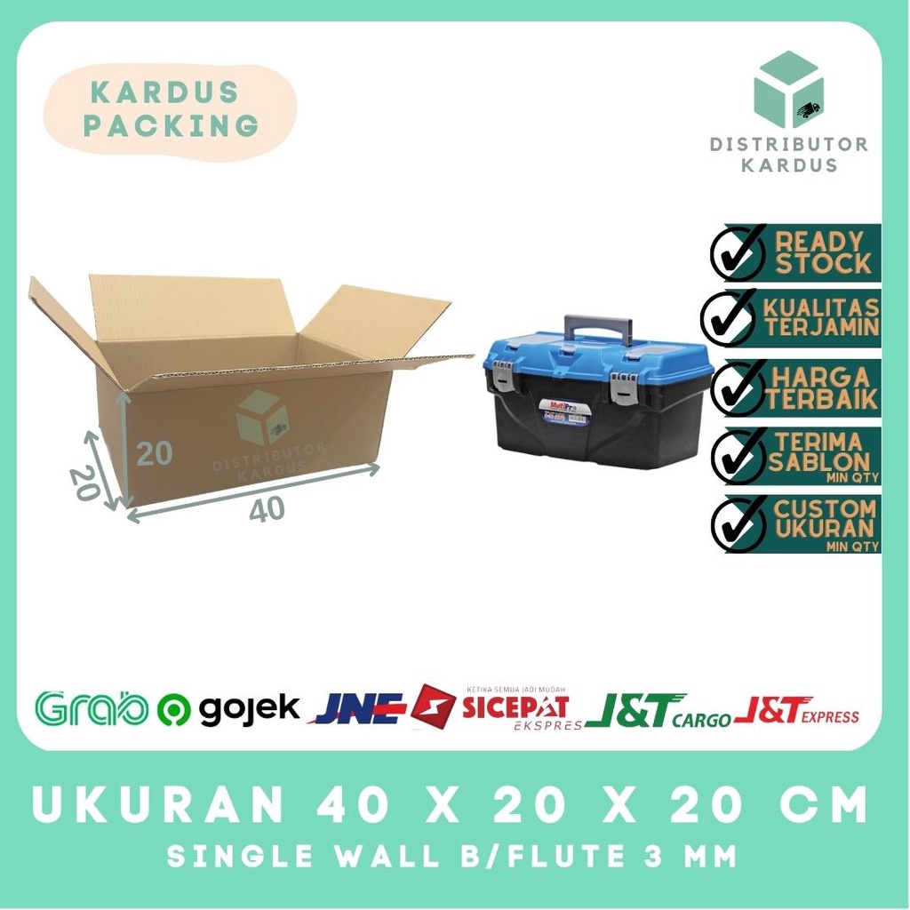 

Kardus Box Karton Packing 40x20x20 MURAH