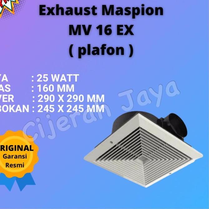 ➬ EXHAUST Maspion MV 16 EX Exhaust Ceiling Ventilating Fan 6 inch / Exhaust Fan Plafon MV-16EX / MV1