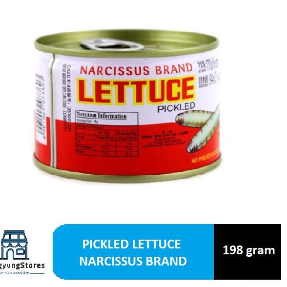 

Sedia Disini Caisim Kaleng Narcissus / Pickled Lettuce / Acar Selada 198 gram