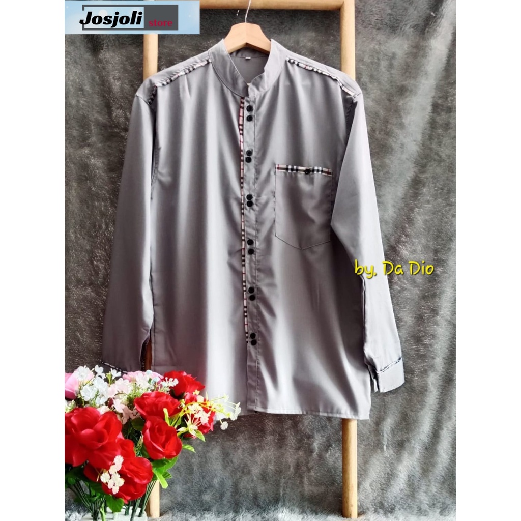 JOSJOLI_STORE/Baju Koko Zaidan/Atasan Pria Muslim Dewasa Lengan Panjang/L XL