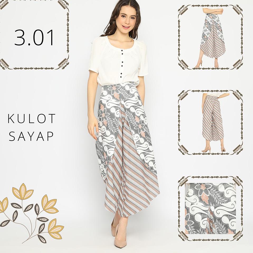 REKOMENDASI celana Kulot sayap Lawasan Batik Celana Tumpuk Kerja Kantoran Bawahan Kebaya Sogan Genes