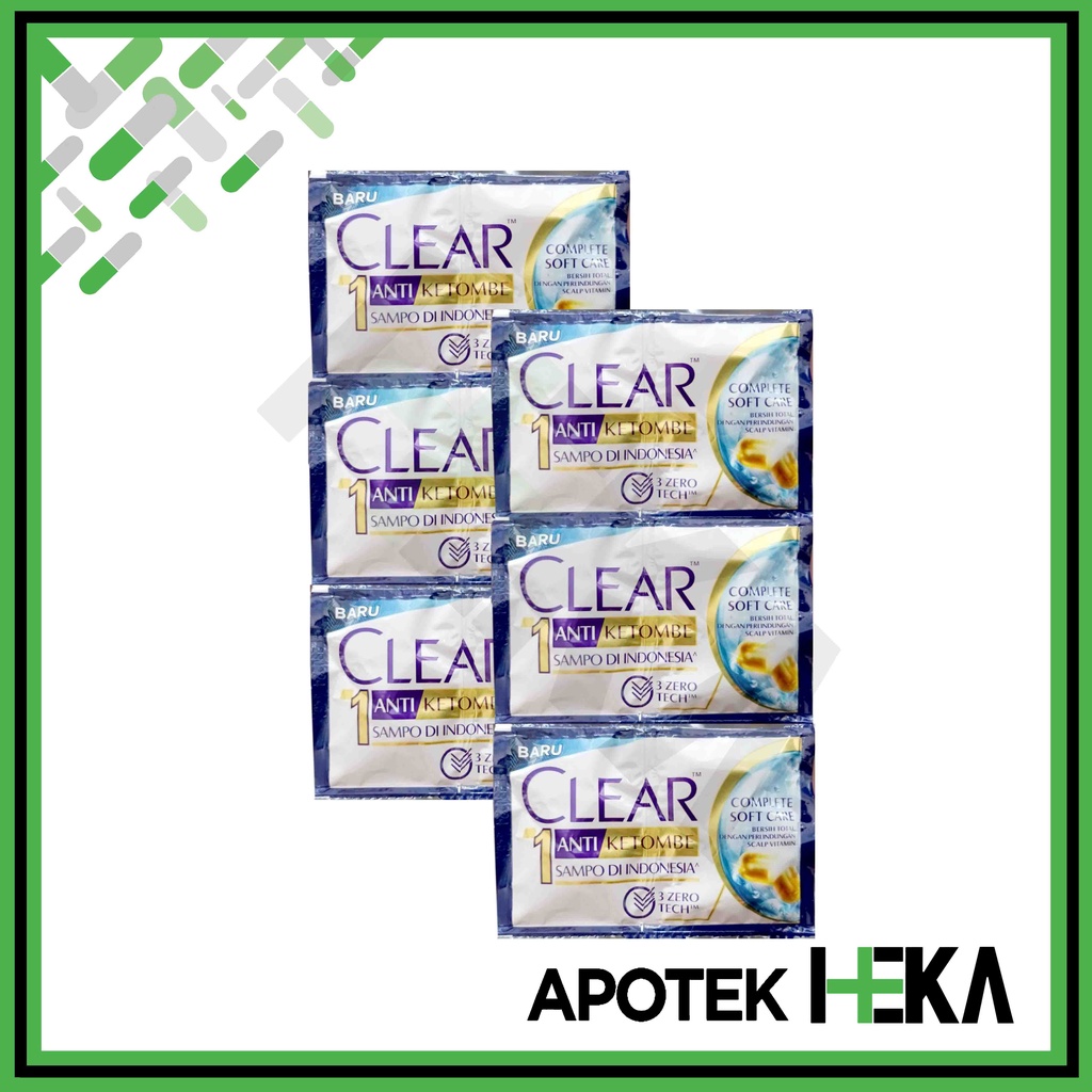 Clear Shampoo Complete Soft Care 9 ml isi 12 Sachet - Anti Ketombe (SEMARANG)