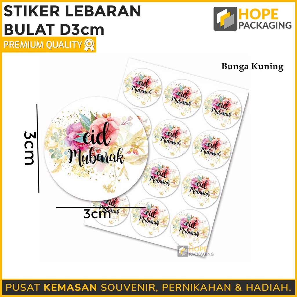 [1 Lembar : ISI 12] Stiker Lebaran Bulat Idul Fitri / Sticker Label / Tempelan Makanan Toples Kue Kering stiker kotak lucu packing hampers souvenir makanan