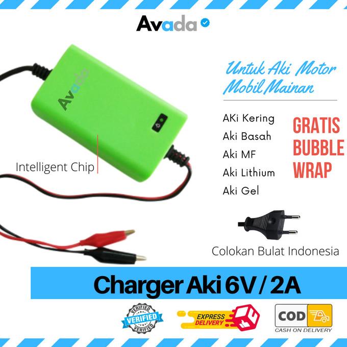 Carger Aki Motor MAINAN Mobil MAINAN 6V 2A Charger Aki Casan Aki