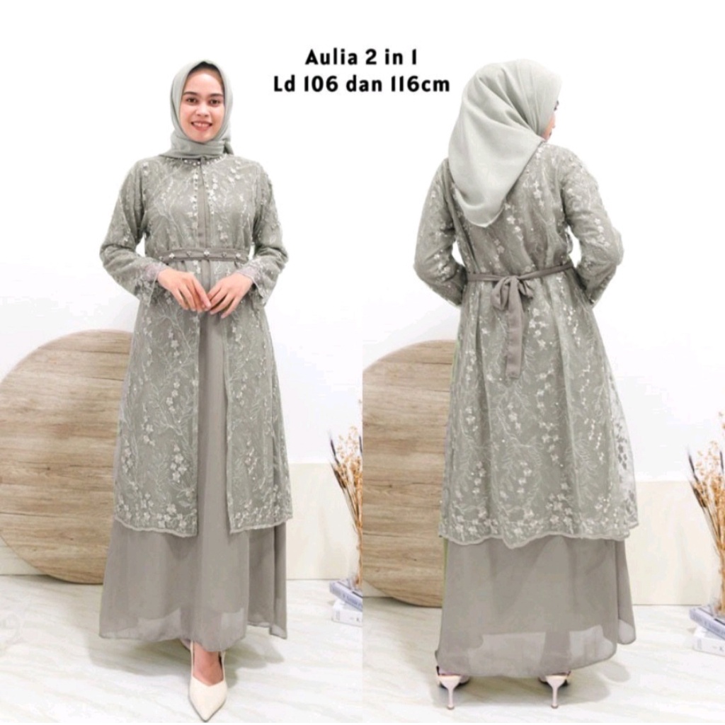 Sartika Dress Aulia 2 in 1 Brokat Premium Dress Brokat Kondangan Dress Tile Kondangan Wedding Dress Gamis Brukat Jumbo xxl Ld 120cm Gamis Brokat Jumbo Gamis 2 look in 1 Gamis Lebaran Gamis Remaja Muslimah Seragaman Pernikahan Outfit Bridesmaid