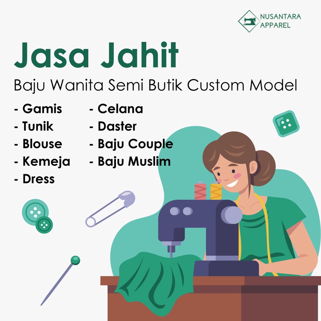 Konveksi Jasa Jahit Baju Wanita Standar Semi Butik/Boutique