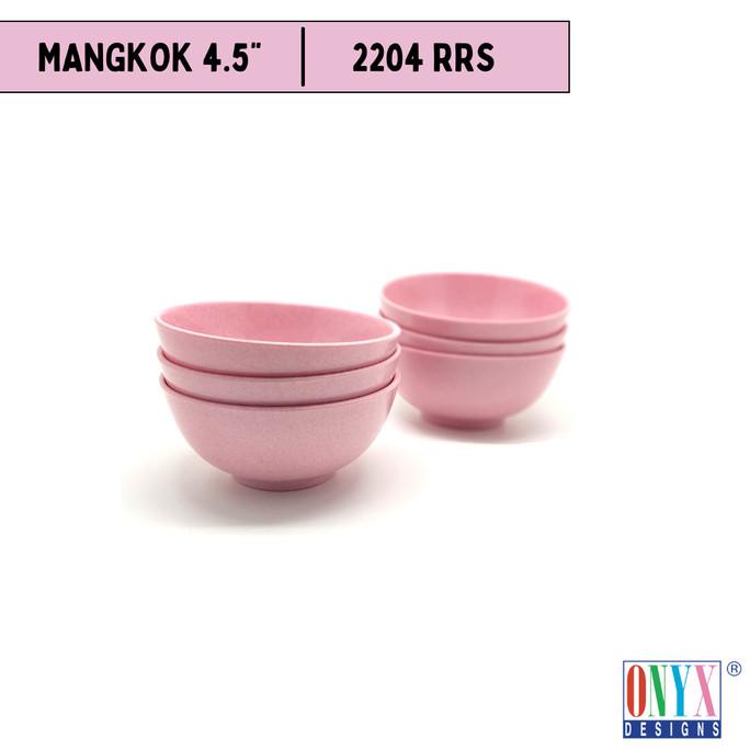 6 Pcs Mangkok Nasi 4.5 inch Melamin ONYX Polos - 2204