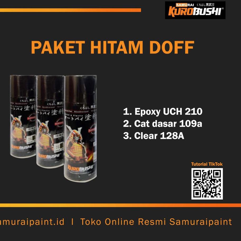 ✼ Paket Hitam Doff, Samuraipaint, Cat Semprot ❄