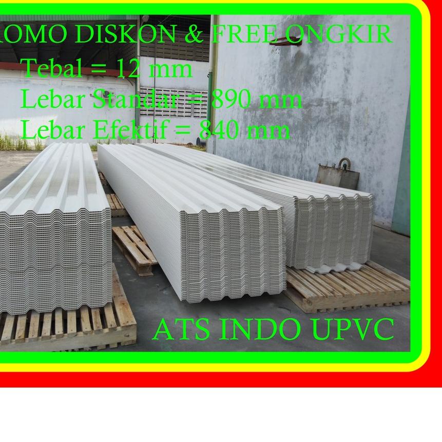 ♝ ATAP UPVC Lebar 890mm Tebal 12mm SETARA ALDERON 830 ➾
