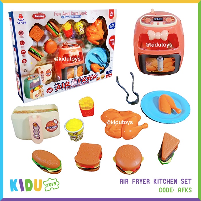 Mainan Masak Masakan Anak Air Fryer Kitchen Set Kidu Toys