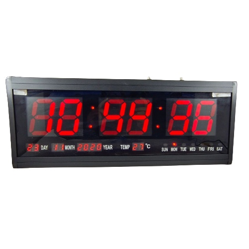 Jam Digital LED Besar Kalender Temperature Meja Dinding Jumbo Clock 4819