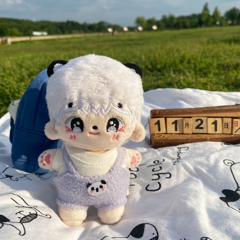 ☃❐☢Boneka katun asli tanpa atribut 10cm boneka bayi panda telanjang mini ukuran kecil lucu buatan ta