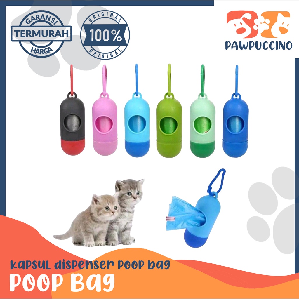 KAPSUL DISPENSER POOP BAG KUCING ANJING