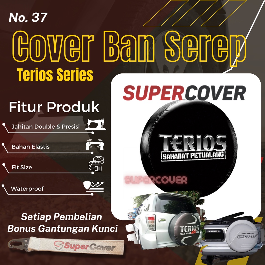Sarung Ban Serep Daihatsu Terios Cover Ban Serep Kulit Sintetis Daihatsu Terios 37 Penutup Pelindung