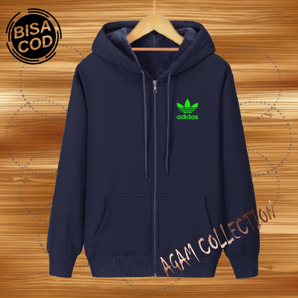 Agam collection Jaket Zipper Distro A. ADS33 Text Neon Premium Quality Jaket Hoodie Pria Wanita
