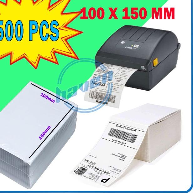 ☆ Kertas Thermal Label Thermal 100 x PCS / Label Thermal A6 Label Sticker Barcode ✯