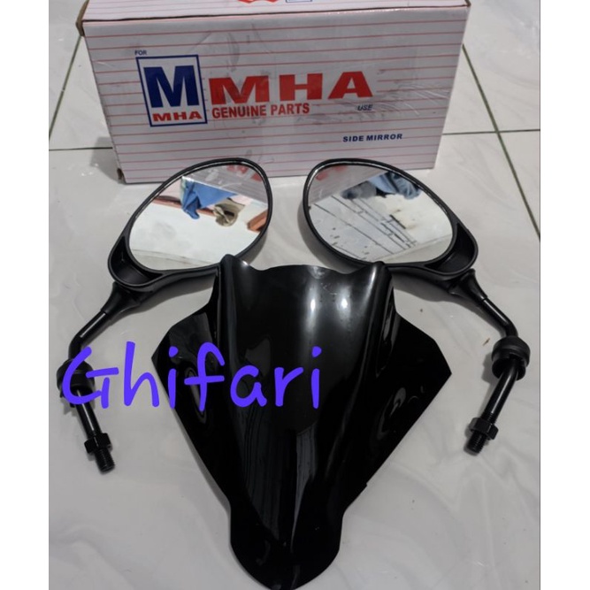 Paket Kaca Spion X1 Plus Visor Jupiter Mx Batman Spion X1 Plus Visor Batman Jupiter Mx New Old Jupit