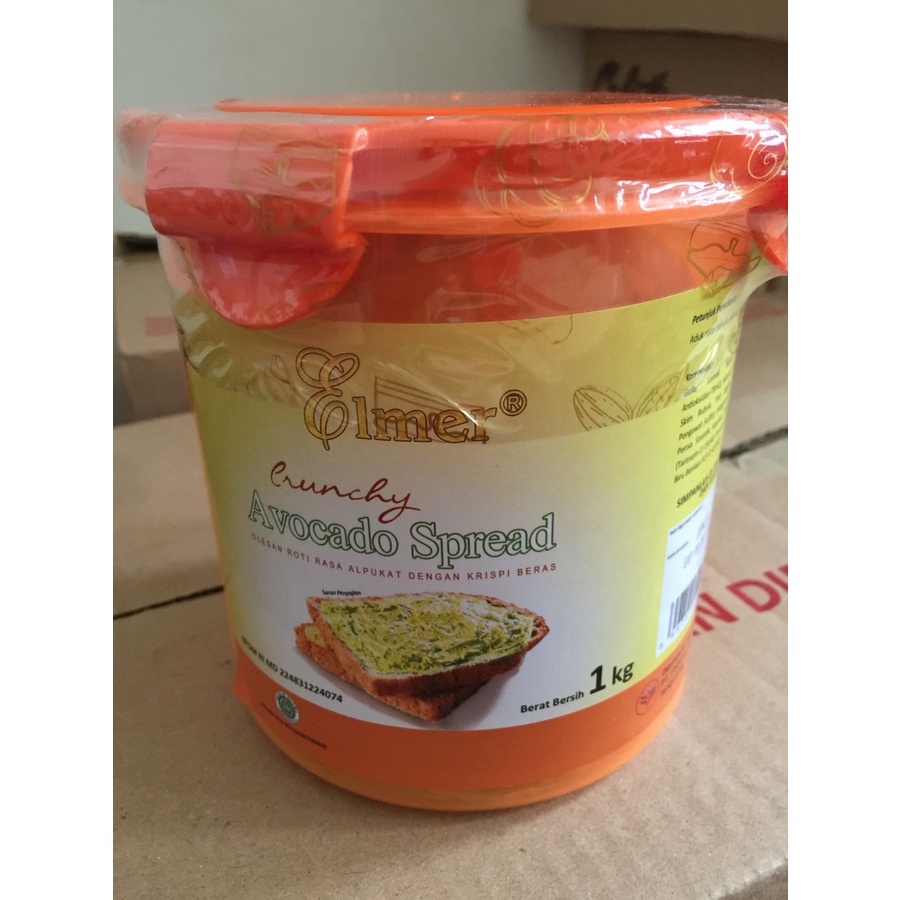 Elmer Crunchy Avocado Spread 1 kg Olesan Roti Rasa Alpukat Krispi