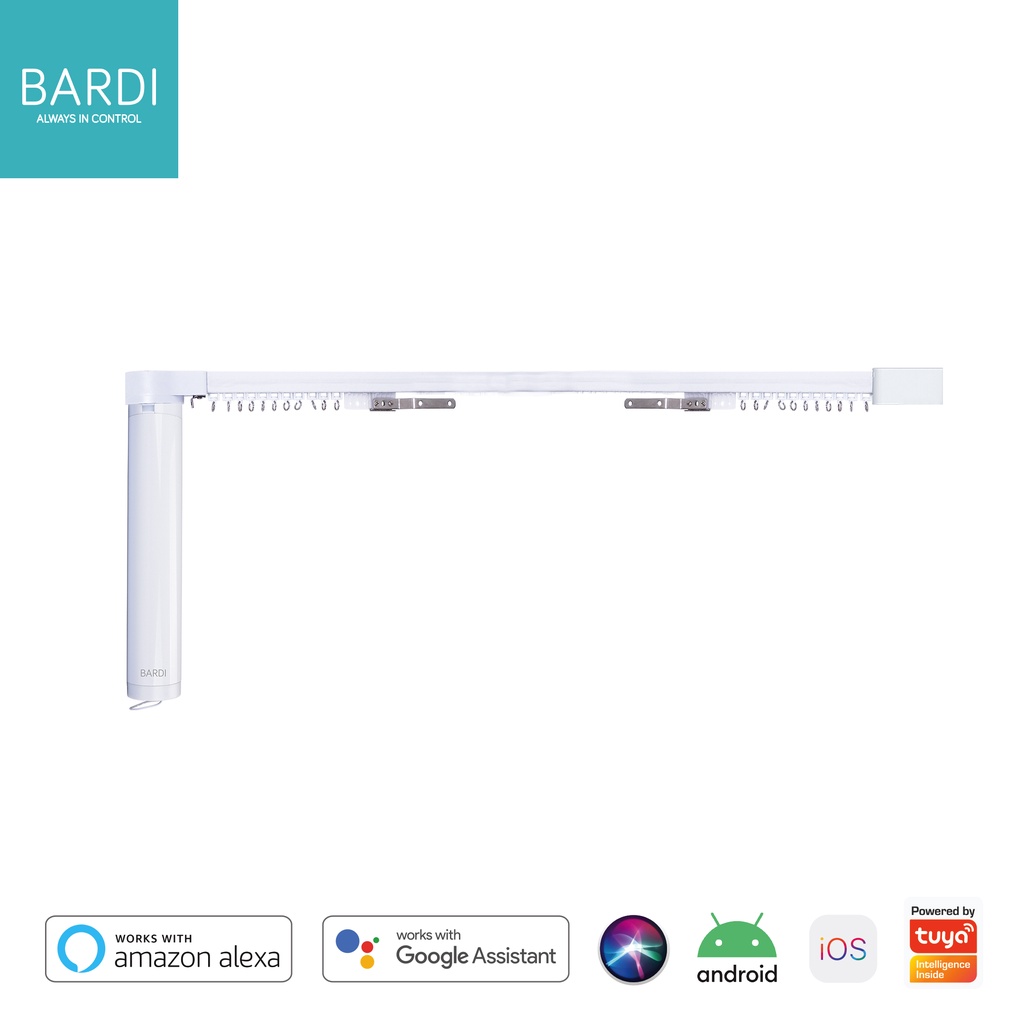 BARDI Smart Curtain Motor with Expandable Track Set
