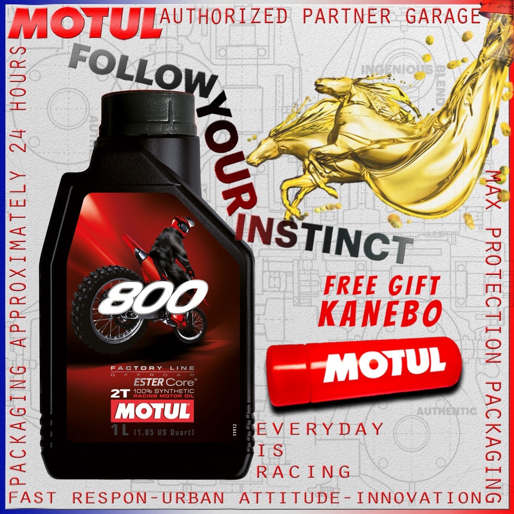 MOTUL 800 2T FACTORY LINE OFF ROAD 1L OLI MOTOR IMPORT ORIGINAL