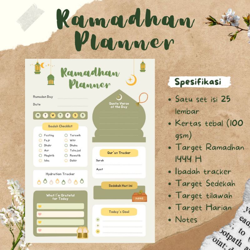 

Ramadhan Planner/Ramadhan Journal