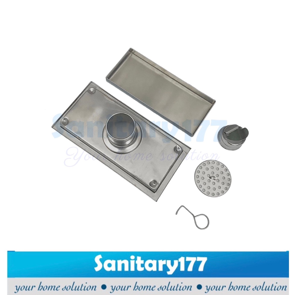 Saringan got panjang 20cm stainless t92-floor drain anti bau kecoa bisa isi keramik pembuangan air