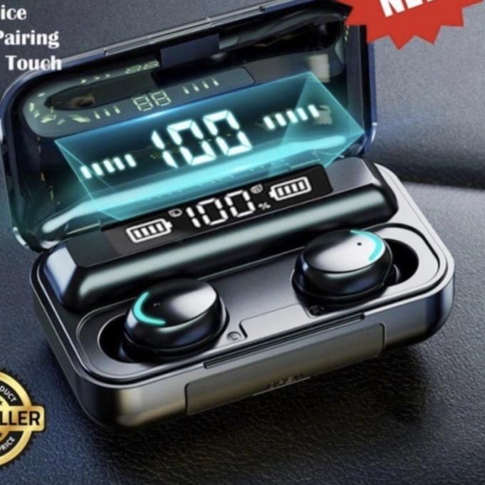 ✪ Headset Bluetooth TWS F9-5 LED Smart Display With Powerbank - Headset bluetooth TWS F9-5 ☀