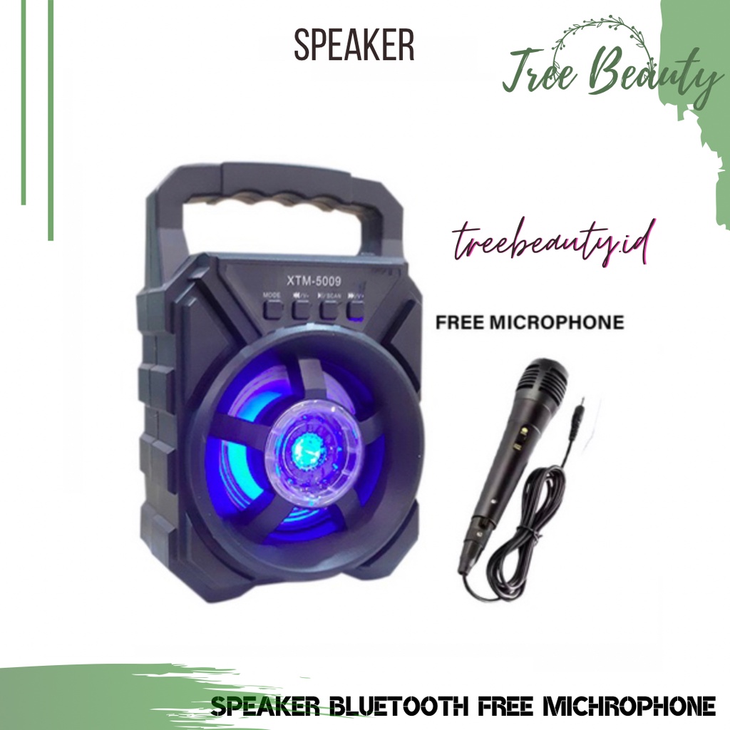 Speaker Bluetooth Portable 3&quot; type 5009 Free Microphone