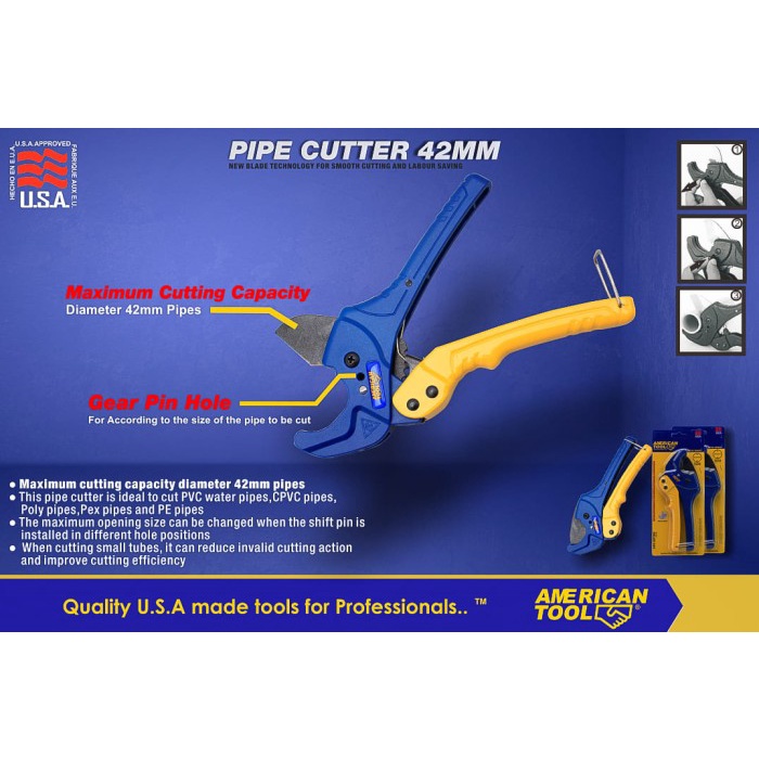 

✨BESTSELLER✨ -Gunting PVC PIPA PVC Cutter Pemotong Pipa AMERICAN TOOL 42 MM- 1.2.23