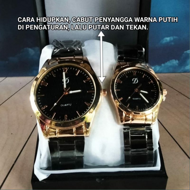 JAM TANGAN COUPLE RANTAI / DAPAT 2 JAM