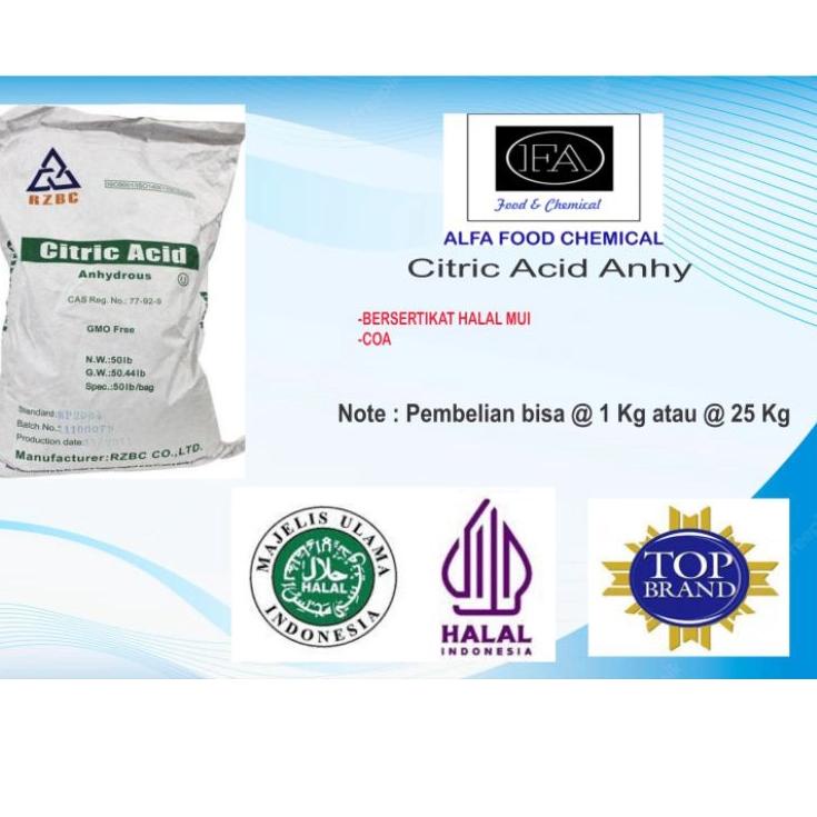 

Produk trendy CITRIC ACID ANHYDROUS EX RZBC / ASAM CITRUN