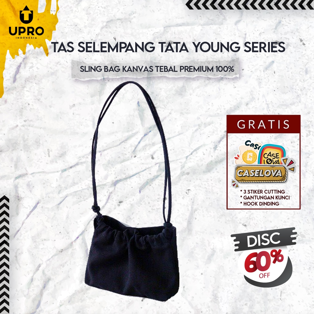 NEW TATA YOUNG SERIES - TAS SELEMPANG SLING BAG WANITA BAHAN KANVAS TEBAL PREMIUM 100%