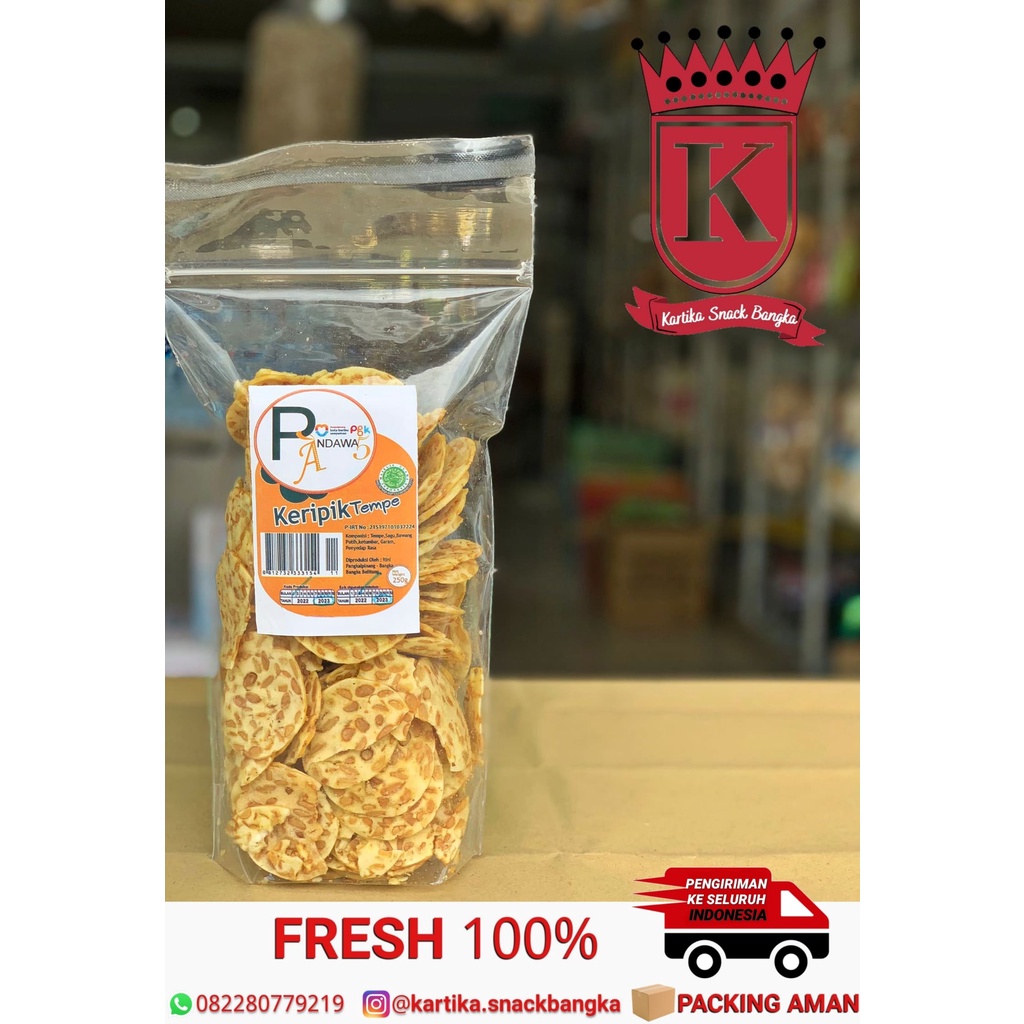 

Keripik Tempe Gurih Pandawa 250gr
