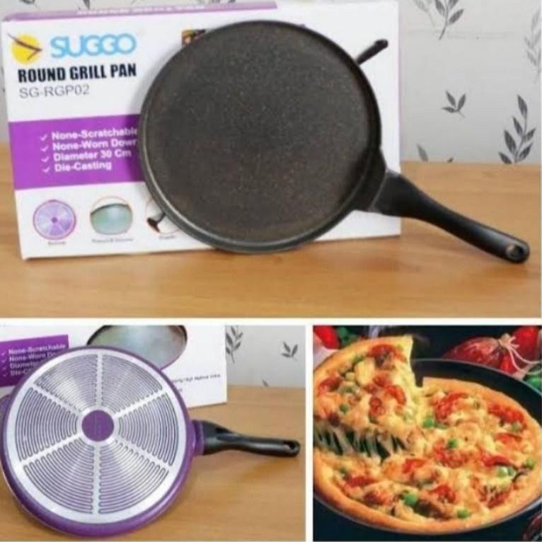 Suggo Round Grill Pan Pizza / Panggangan Teflon RECOMENDED