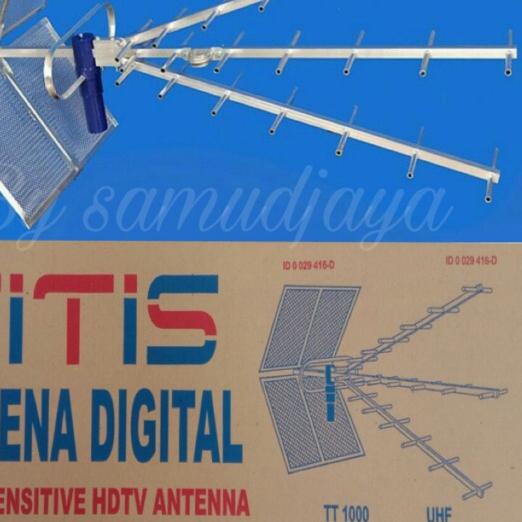 ◙ Antena tv digital / antena tv titis tt1000 / antena luar outdoor uhf, Hdtv tanpa kabel ✲
